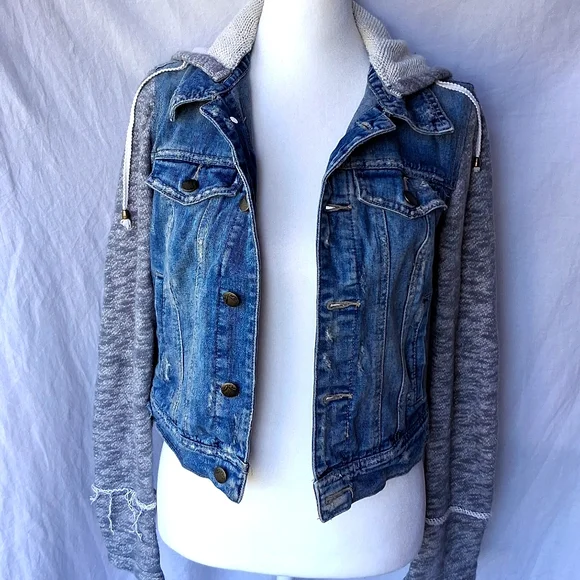 Free People Hooded Denim Jacket XS - Picture 4 of 16